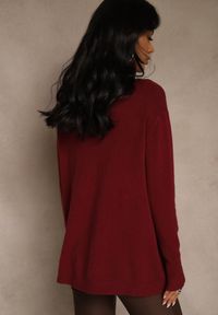 Renee - Bordowy Golf o Fasonie Klasycznego Swetra z Domieszką Kaszmiru Rorilaine. Okazja: na co dzień. Typ kołnierza: golf. Kolor: czerwony. Materiał: kaszmir. Długość rękawa: długi rękaw. Długość: długie. Wzór: aplikacja. Styl: klasyczny #4