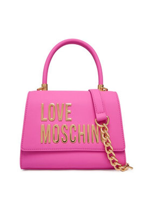 Love Moschino - LOVE MOSCHINO Torebka JC4024PP1OKD0604 Różowy. Kolor: różowy. Materiał: skórzane