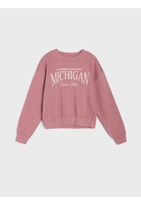 Sinsay - Bluza crewneck - różowy. Kolor: różowy