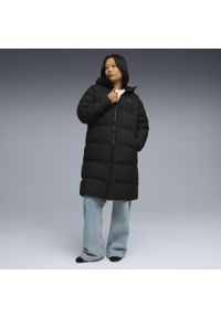 Puma - Damska parka z kapturem Mono PUMA Black. Typ kołnierza: kaptur. Kolor: czarny. Sport: bieganie
