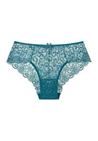 Intica - Majtki brazyliany z delikatnej koronki Bertina. Kolor: niebieski. Materiał: koronka. Wzór: koronka #1