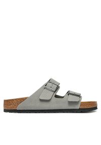 Birkenstock Klapki Arizona Lenb 1020752 Szary. Kolor: szary. Materiał: nubuk, skóra