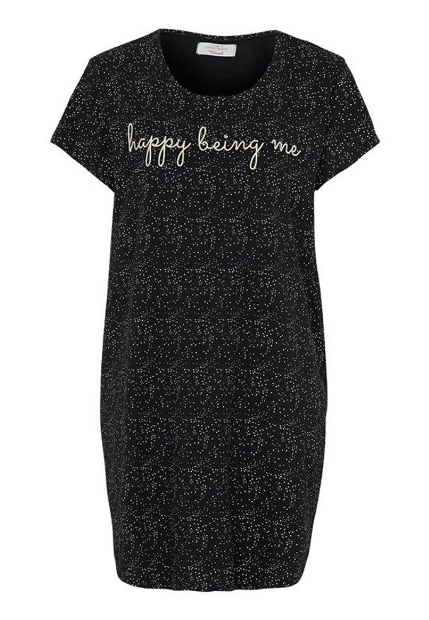 Triumph Koszula nocna z napisem Czarny female czarny 42. Kolor: czarny. Materiał: jersey. Długość: krótkie. Wzór: napisy