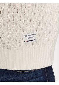 Pepe Jeans Sweter Sly PM702378 Écru Regular Fit. Materiał: bawełna #5