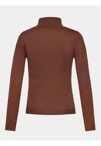 Brave Soul Sweter LK-248COLOMBIAO Brązowy Regular Fit. Kolor: brązowy. Materiał: wiskoza