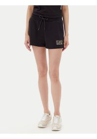 EA7 Emporio Armani Szorty sportowe 7W000108 AF12473 MC004 Czarny Loose Fit. Kolor: czarny. Materiał: bawełna
