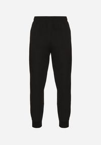 Born2be - Czarne Spodnie Dresowe Typu Jogger z Kieszeniami Zdobione Nadrukami Mepessa. Okazja: na co dzień. Kolor: czarny. Materiał: dresówka. Wzór: aplikacja, nadruk. Styl: casual #5