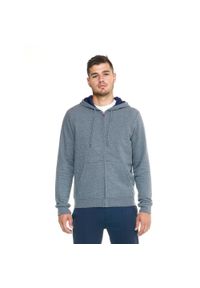 LEONE 1947 APPAREL - Męska bluza Leone z kapturem i zamkiem błyskawicznym Lifestyle. Typ kołnierza: kaptur. Kolor: szary. Materiał: tkanina. Sport: fitness