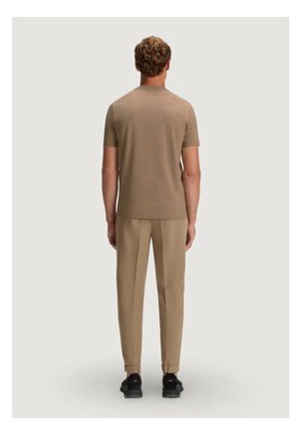 BOSS T-Shirt 50506373 Khaki Regular Fit. Kolor: brązowy. Materiał: bawełna