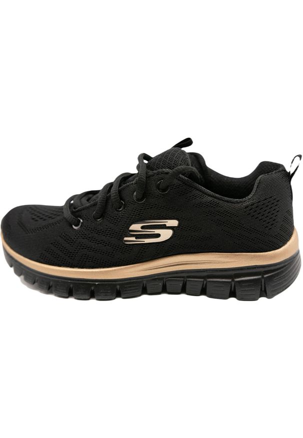 skechers - Buty do chodzenia damskie, Skechers Graceful-Get Connected. Zapięcie: sznurówki. Kolor: czarny. Materiał: materiał, syntetyk, tkanina. Szerokość cholewki: normalna. Sport: turystyka piesza