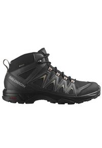 salomon - Buty trekkingowe męskie Salomon X Braze Mid Gtx. Zapięcie: sznurówki. Kolor: czarny. Materiał: guma, syntetyk, tkanina, materiał. Szerokość cholewki: normalna