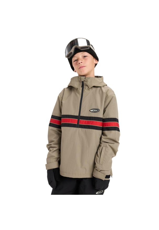Quiksilver - Kurtka do sportów zimowych techniczna dla Chłopców STEEZE. Kolor: brązowy. Materiał: nylon. Sezon: zima. Sport: narciarstwo