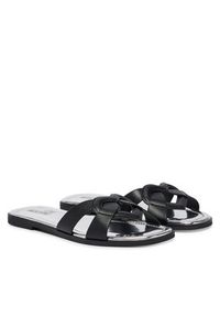 Love Moschino - LOVE MOSCHINO Klapki JA28092G0OIAX000 Czarny. Kolor: czarny. Materiał: skóra #6