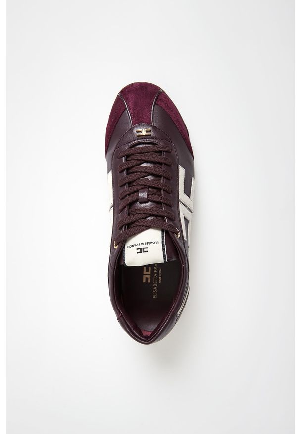 Elisabetta Franchi - Sneakersy damskie skórzane ELISABETTA FRANCHI. Materiał: skóra