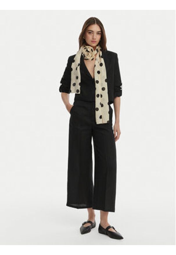 Marella Kuloty Clava 2615131182 Czarny Regular Fit. Kolor: czarny. Materiał: len