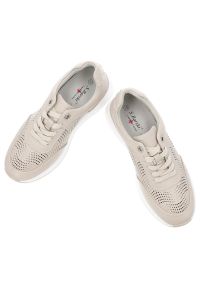 Beżowe Sneakersy S.Barski Modne Obuwie Damskie. Zapięcie: sznurówki. Kolor: beżowy. Materiał: materiał. Szerokość cholewki: normalna #5