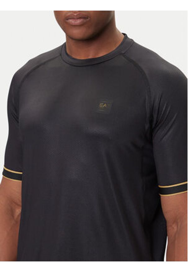 EA7 Emporio Armani T-Shirt 7M000619 AF16723 UC001 Czarny Regular Fit. Kolor: czarny. Materiał: syntetyk