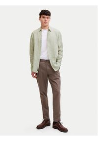 Jack & Jones Koszula Lawrence 12293563 Zielony jasny Regular Fit. Kolor: zielony. Materiał: len #5