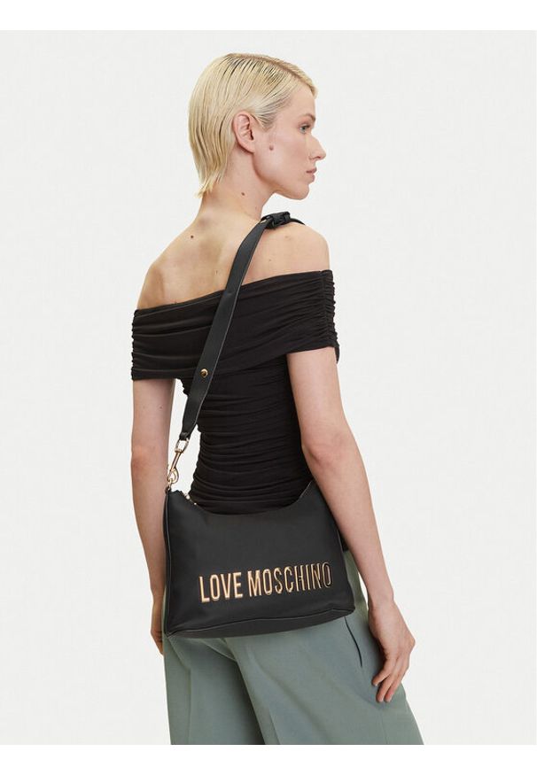 Love Moschino - LOVE MOSCHINO Torebka JC4025PP1MKD0000 Czarny. Kolor: czarny. Materiał: skórzane