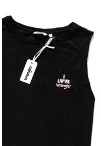 Wrangler - WRANGLER T SHIRT DAMSKI CUT OFF TANK BLACK W701REA01 112130897. Długość rękawa: bez rękawów. Wzór: kolorowy, nadruk #4