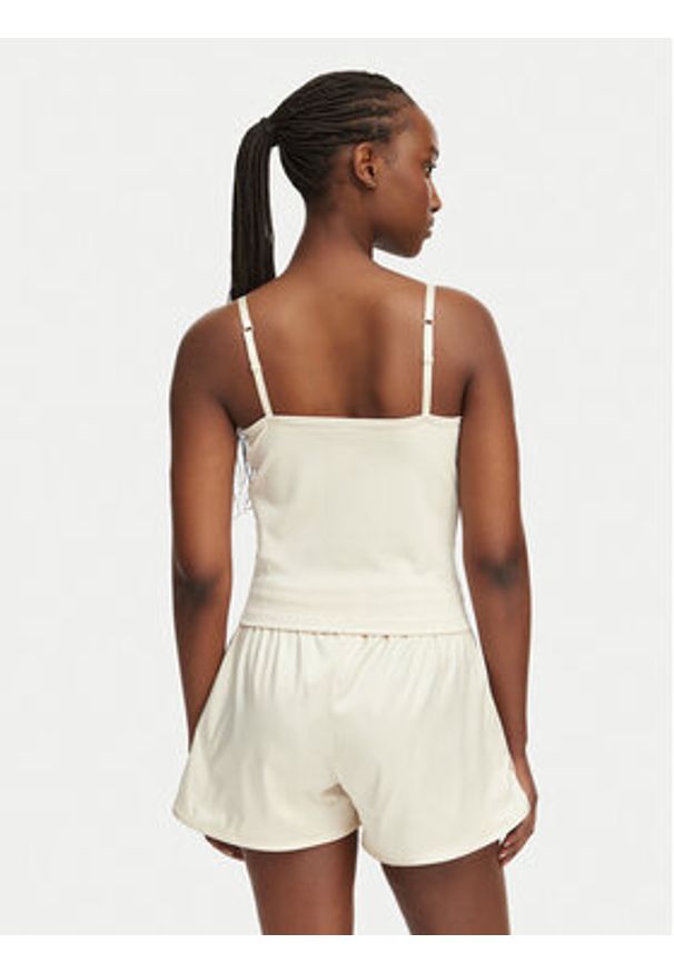 Adidas - adidas Top Pearl Tube KE3403 Écru Slim Fit. Kolor: kremowy. Materiał: syntetyk