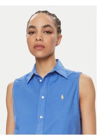 Polo Ralph Lauren Koszula 211906512004 Niebieski Regular Fit. Typ kołnierza: polo. Kolor: niebieski. Materiał: bawełna
