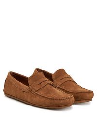 TOMMY HILFIGER - Tommy Hilfiger Mokasyny Casual Hilfiger Suede Driver FM0FM04998 Brązowy. Okazja: na co dzień. Kolor: brązowy. Materiał: zamsz, skóra. Styl: casual #3