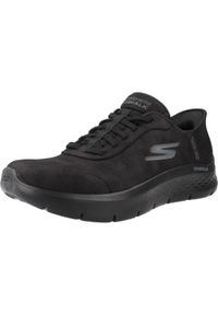 skechers - Buty SKECHERS GO WALK FLEX - MALI SLIP-INS Czarny. Okazja: na co dzień. Zapięcie: sznurówki. Kolor: czarny. Materiał: materiał. Szerokość cholewki: normalna. Sport: turystyka piesza #1