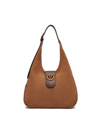 Pinko Torebka Hobo Mini PE 24 PLTT 103275 A0YG Brązowy. Kolor: brązowy. Materiał: skórzane, zamszowe