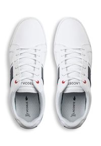 Sneakersy męskie białe Lacoste Europa 0121 1 Sma. Kolor: biały. Materiał: dzianina. Sezon: lato. Sport: bieganie #5