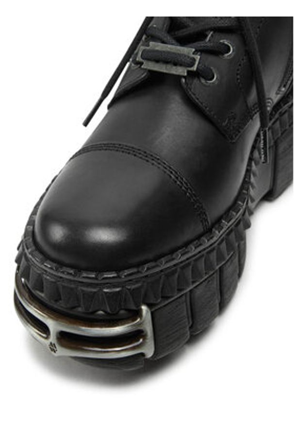 NEW ROCK Glany M-WALL083CCT-S9 Czarny. Kolor: czarny. Materiał: skóra. Styl: rockowy