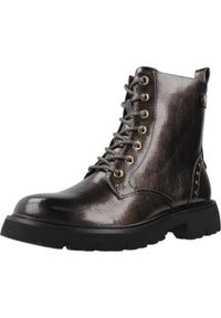 Carmela - CARMELA 162549C Szary. Kolor: szary. Materiał: lakier, skóra, tkanina. Styl: sportowy #1