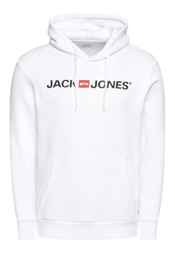 Jack & Jones Bluza Corp Old Logo 12137054 Biały Regular Fit. Kolor: biały. Materiał: bawełna, syntetyk