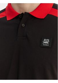Hugo - HUGO Polo Dunios_RB 50559650 Czarny Regular Fit. Typ kołnierza: polo. Kolor: czarny. Materiał: bawełna #3