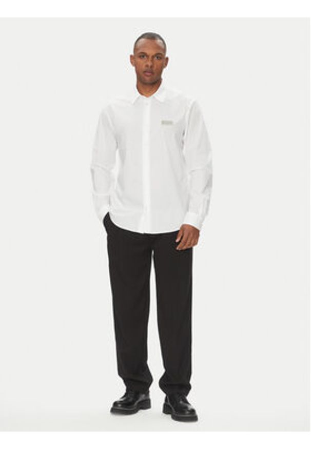 Versace Jeans Couture Koszula 78GALYR1 Biały Slim Fit. Kolor: biały. Materiał: bawełna