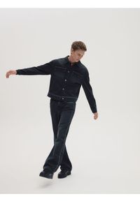Reserved - Jeansy straight z dżetami - czarny. Kolor: czarny. Materiał: jeans #1