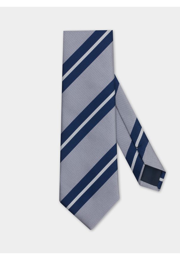 Pako Lorente - PAKO LORENTE – Krawat męski szary P22SF-KX-008-S-0. Kolor: szary. Materiał: poliester