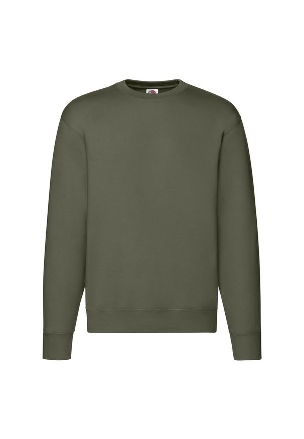 FRUIT OF THE LOOM - Męska Bluza Rozpinana Premium. Kolor: zielony