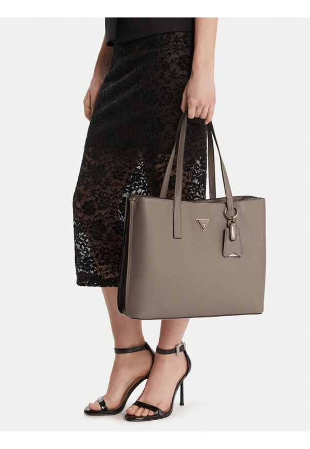 Guess Torebka Meridian II HWBG69 74230 Szary. Kolor: szary. Materiał: skórzane