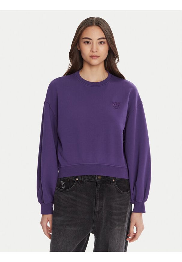 Pinko - PINKO Bluza Maliardo 105510 A2RB Fioletowy Regular Fit. Kolor: fioletowy. Materiał: bawełna