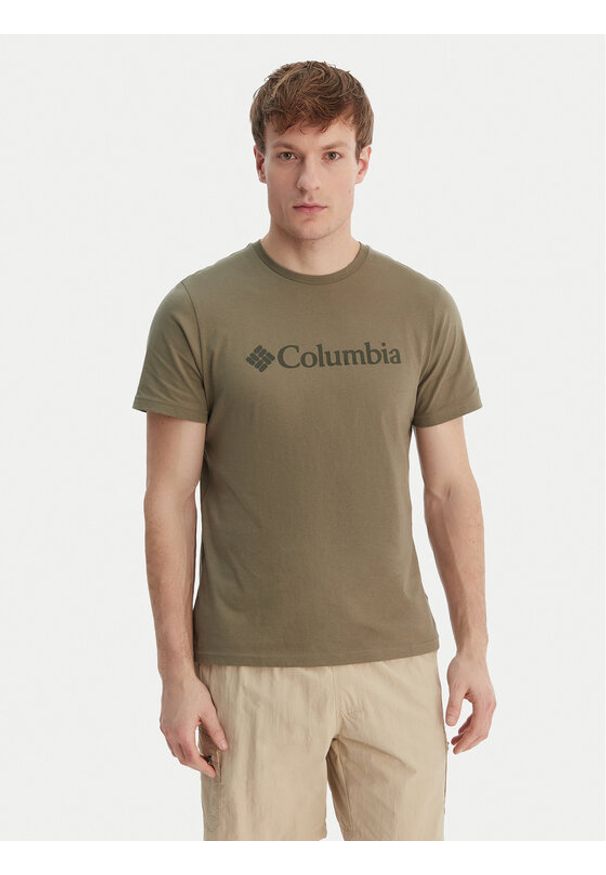 columbia - Columbia T-Shirt Basic Logo™ 2155001 Zielony Regular Fit. Kolor: zielony. Materiał: bawełna
