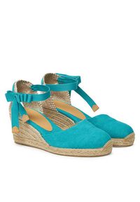 Castañer Espadryle Carina/6/002 021644 Turkusowy. Kolor: turkusowy. Materiał: materiał #6