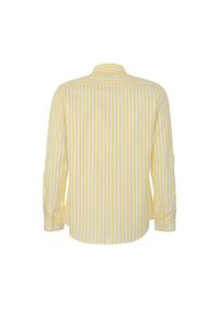 Ochnik - Koszula męska w żółte paski. Okazja: na co dzień. Typ kołnierza: button down. Kolor: żółty. Materiał: bawełna. Długość: długie. Wzór: paski. Styl: casual #6