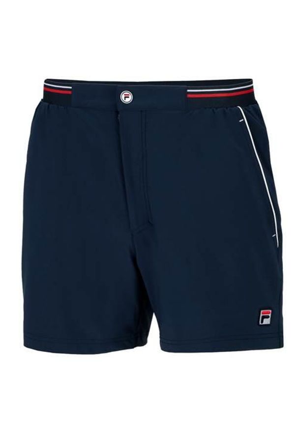 Spodnie sportowe męskie Fila Short Stephan. Kolor: niebieski. Materiał: syntetyk, materiał. Długość: krótkie