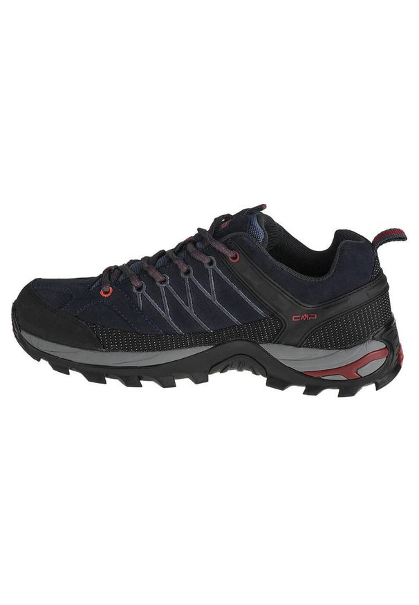 CMP - Buty trekkingowe męskie Rigel Low czarne. Kolor: czerwony, wielokolorowy, niebieski. Materiał: tkanina, materiał, skóra, syntetyk