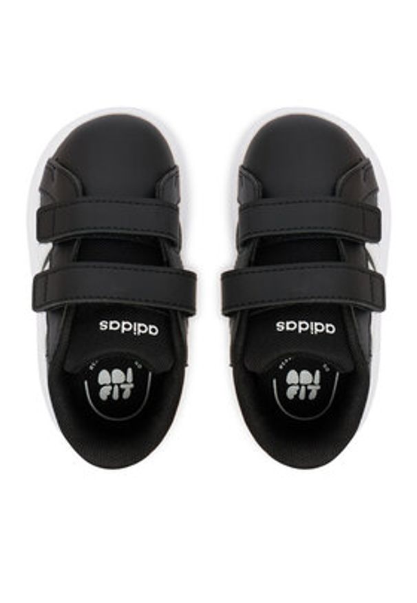Adidas - adidas Sneakersy Grand Court 3.0 Bubble Shoes Infants KI3234 Czarny. Kolor: czarny. Materiał: skóra