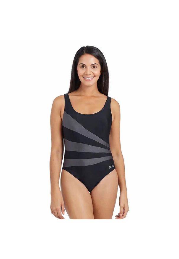 ZOGGS - Damski jednoczęściowy kostium kąpielowy Zoggs Sandon Scoopback Ecolast. Kolor: czarny