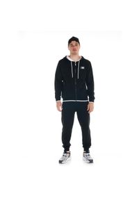 LEONE 1947 APPAREL - Sportowy dres męski Fluo z kapturem. Kolor: czarny. Materiał: dresówka. Sport: fitness