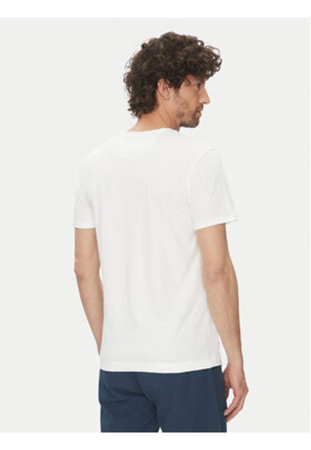 La Martina T-Shirt Aguer MAR304 JS206 Biały Regular Fit. Kolor: biały. Materiał: bawełna