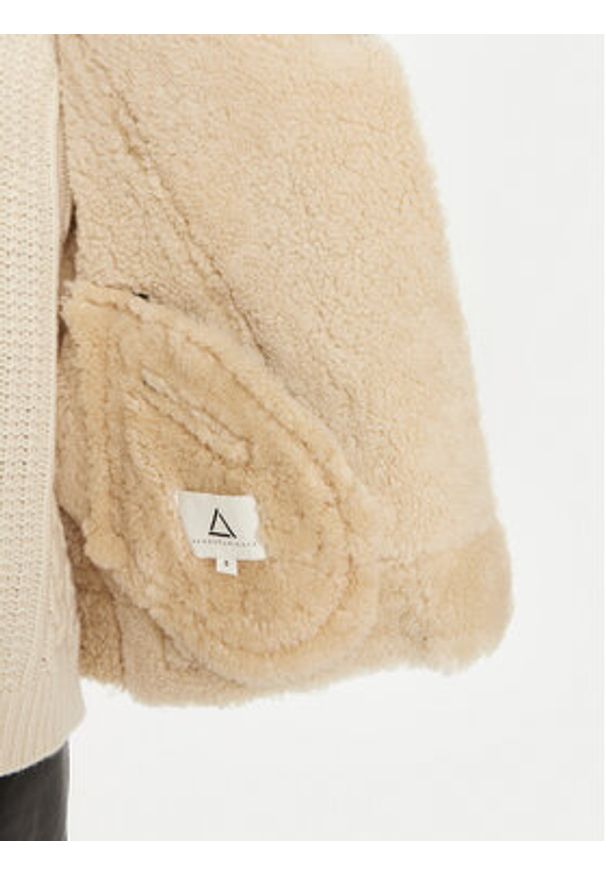 Serge Pariente Bezrękawnik Christelle Szary Relaxed Fit. Kolor: szary. Materiał: skóra. Długość rękawa: bez rękawów